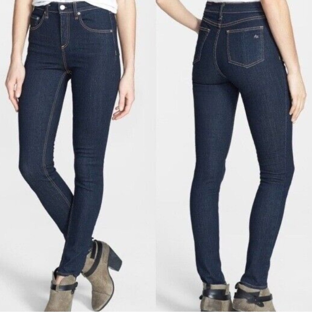 Rag & Bone High Rise Skinny Jeans with Stretch Fit